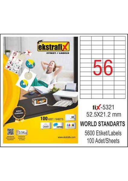 Lazer Etiket - FİX5312 - 70X70 mm