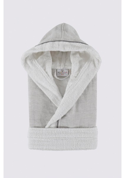 Hasna Erkek Çocuk Bornoz Organik Pamuk Keten Melanj Gri fiyatları