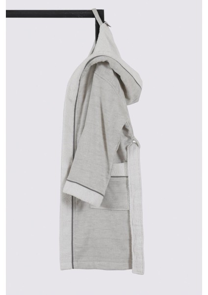 Hasna Erkek Çocuk Bornoz Organik Pamuk Keten Melanj Gri fırsatları