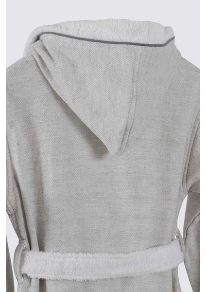 Hasna Erkek Çocuk Bornoz Organik Pamuk Keten Melanj Gri indirimleri