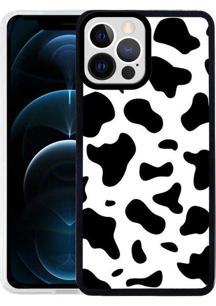 iPhone 13 Pro Max Kılıf Luxury Desenli Tasarım Silikon Cow No1