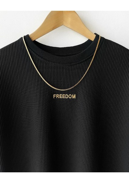 Erkek Siyah Fitilli Oversize %100 Pamuk Kadife Kumaş Yazlık Kısa Kollu T-Shirt modelleri