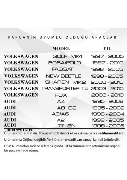 Alpha Auto Part Volkswagen, Audi, Skoda, Seat, Ford Için Kontak Şaftı