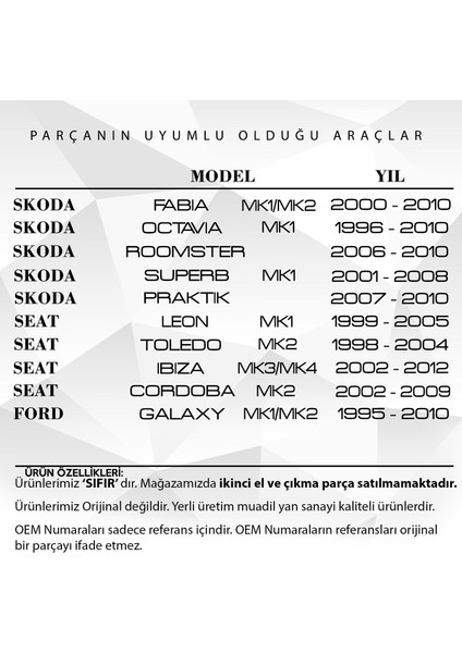 Alpha Auto Part Volkswagen, Audi, Skoda, Seat, Ford Için Kontak Şaftı