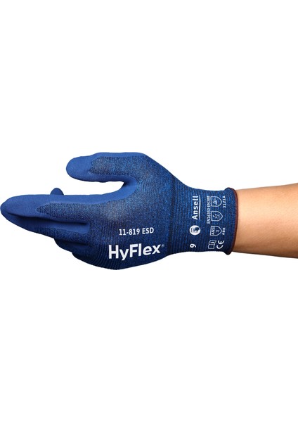 Hyflex 11-819 Esd Dokunmatik Ekran Konforlu Iş Eldiveni