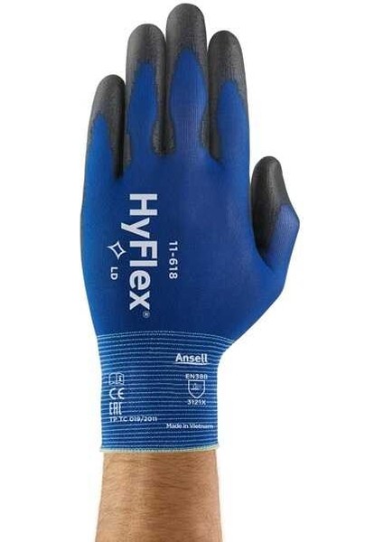 Hyflex 11-618 Dokunma Hassasiyetli Mekanik Koruma Iş Eldiveni