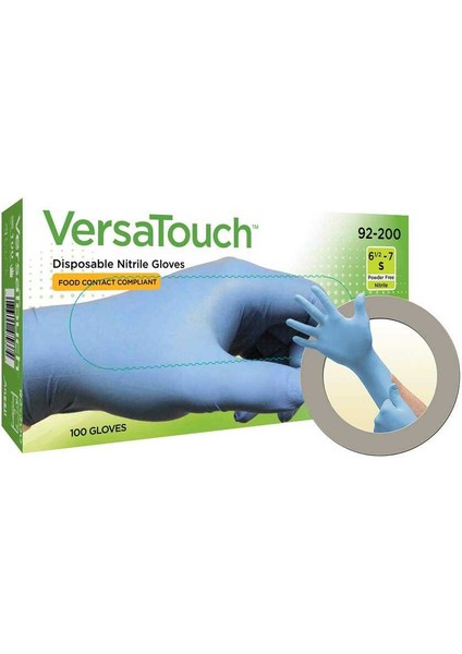Touchntuff Versatouch 92-200 Tek Kullanımlık Nitril Eldiven (100 Adet/kutu) fiyatları