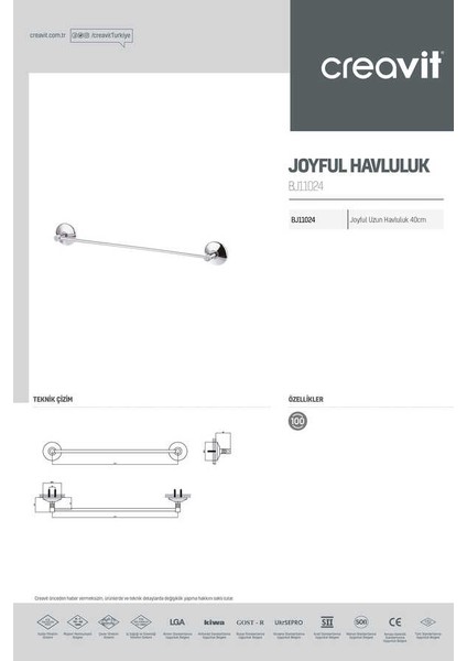 Joyful Uzun Havluluk 40cm