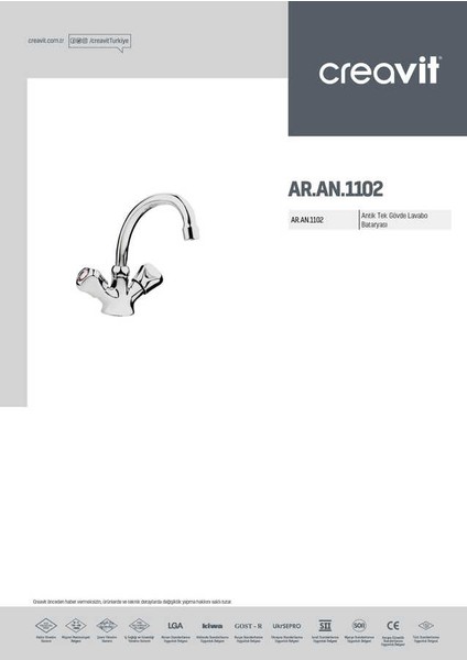 Antik Tek Gövde Lavabo Bataryası fiyatları