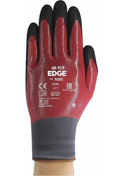 Edge 48-919 Yağ Dirençli Nitril İş Eldiveni