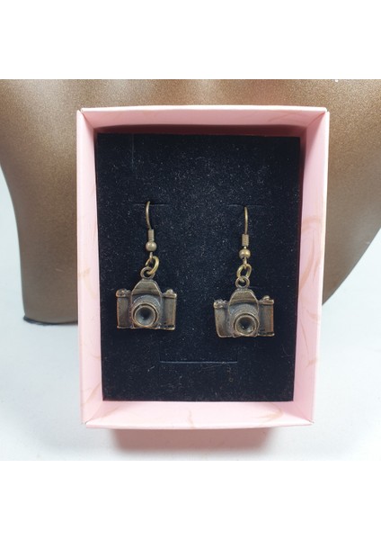 Bronz Renk 20MM Fotoğraf Makinesi Figürlü Küpe fiyatları