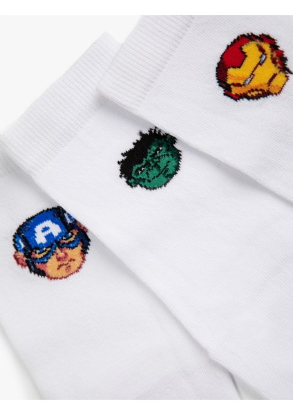 3'lü Marvel Lisanslı Çorap Seti