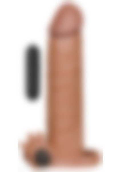 Realistik Titreşimli 5 cm Uzatmalı Penis Kılıfı