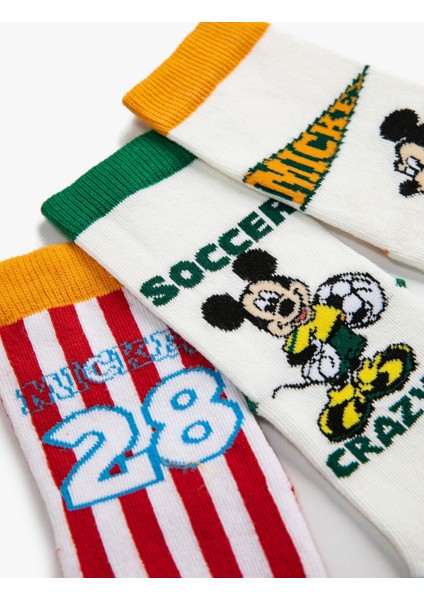 3'lü Mickey Mouse Lisanslı Çorap Seti