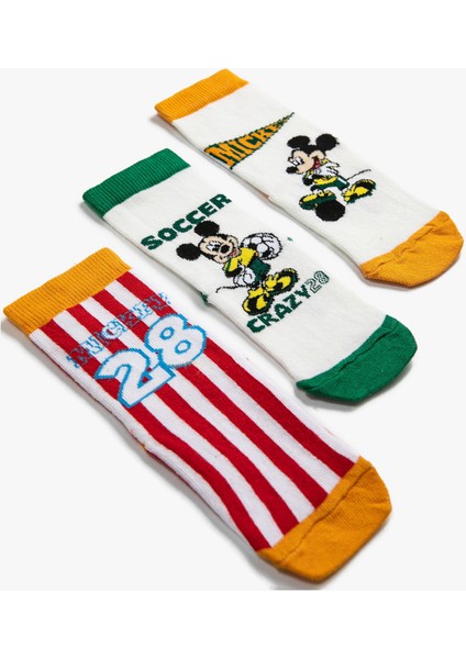 3'lü Mickey Mouse Lisanslı Çorap Seti