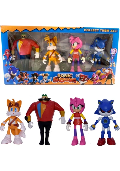 Udatoys Metal Sonic Amy Tails Dr Ivo 4lü Sonik Karakter Oyuncak Seti