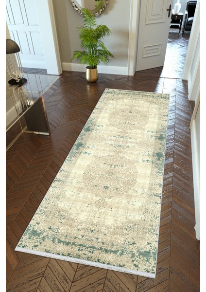 Yolluk Kahverengi Beyaz Gri Kaymaz Kesme Yıkanabilir Ince Dijital Baskı Koridor Halısı