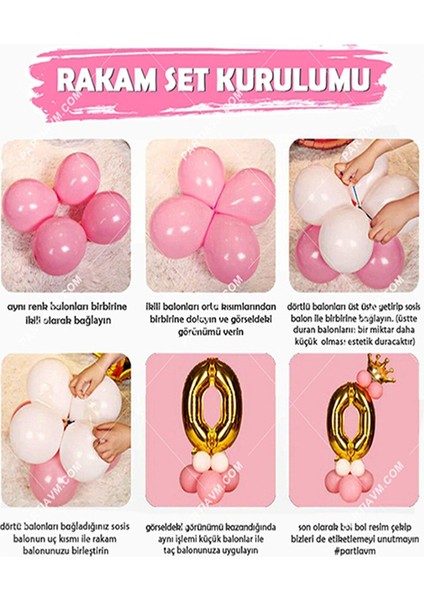 8 Yaş Gökkuşağı Renkleri Rakam Balon Altın Taçlı 8 Rakamlı Balon modelleri