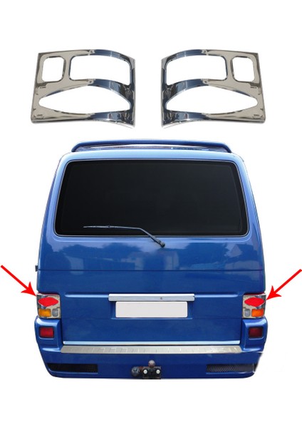 Vw Caravelle T4 Krom Stop Çerçevesi (2prç) 1995-2003 Arası P.çelik