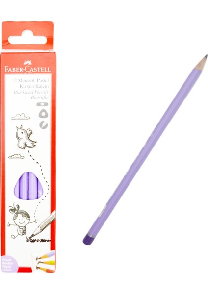 Faber Castell Pastel 2b Kurşun Kalem - Mor ( 12 Adet )