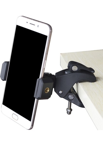 1/4 Kamera Klipsli Kelepçeli Tripod - Siyah (Yurt Dışından)
