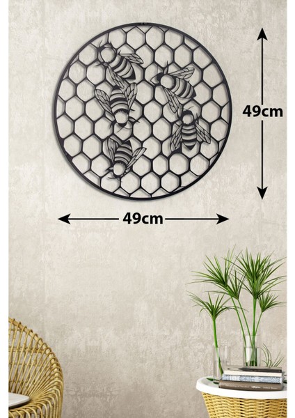 Petekteki Arılar Ev&ofis Metal Duvar Tablosu