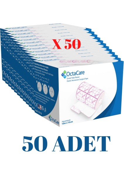 Octafix Tıbbi Elastik Flaster 10cmx10mt - 50 Adet