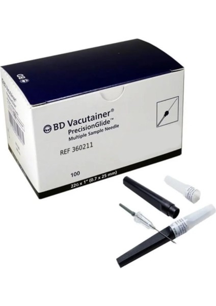 Vacuteiner Iğne Ucu Siyah 22g Bd 360212 - 100lü 1 Paket