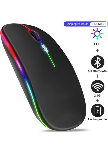 Shenzhen Xin Xin USB Şarj Edilebilir Rgb Fareli Bluetooth Kablosuz Fare (Yurt Dışından)