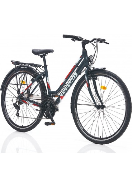 Byme 28 18 Bayan Şehir Bisikleti Gri-Kırmızı