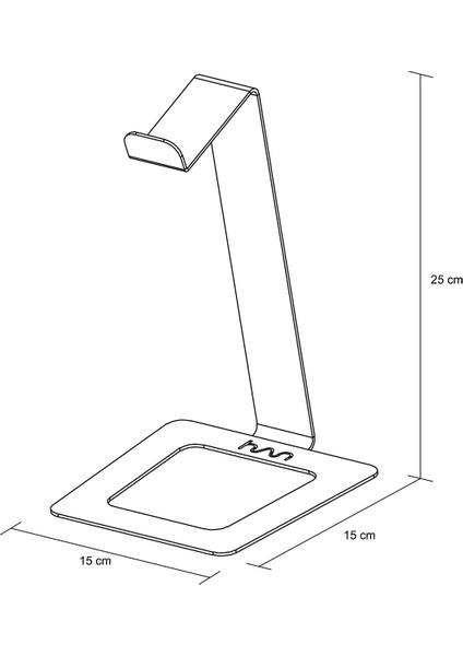 Metal Kulaklık Standı - Kulaklık Tutucu - Metal - Antrasit Gri - SHS1