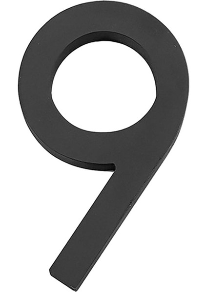 Akrilik Yüzer Ev Numaraları Modern Siyah 5 "düz Ev Dekorasyon Mağazası Için 9