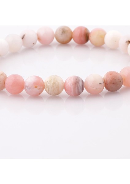 Pembe Opal Doğal Taş Bileklik 8 mm Küre Kesim fiyatları