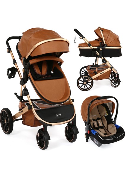 Capsule Egg Travel Sistem Bebek Arabası Kahve Rose
