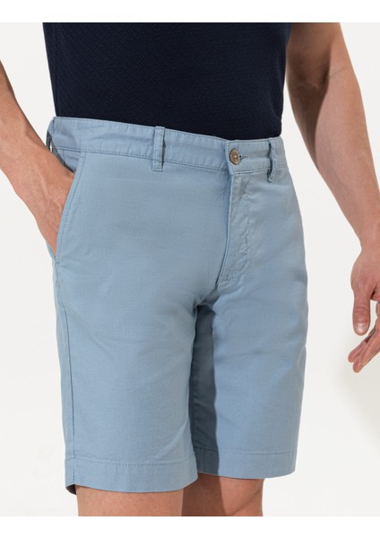 Erkek Mavi Regular Fit Bermuda Şort 50251541-VR036