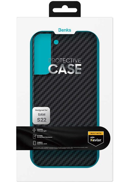 Samsung Galaxy S22 Plus Uyumlu Kılıf Karbon Benks Kevlar Ultra Ince Lüx Loop Case