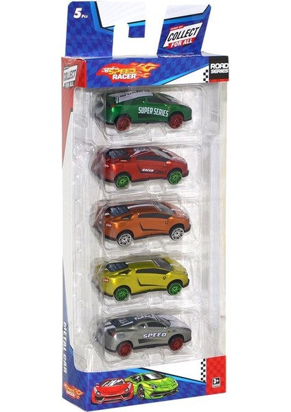 Toy-26 Toysan, Speed Racer 5'li Metal Araba Seti