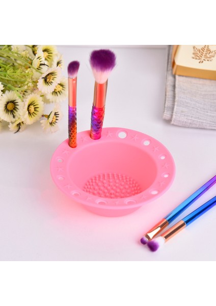 Güzlik Araçları Silikon Fırça Tepsisi (Pink) (Yurt Dışından)
