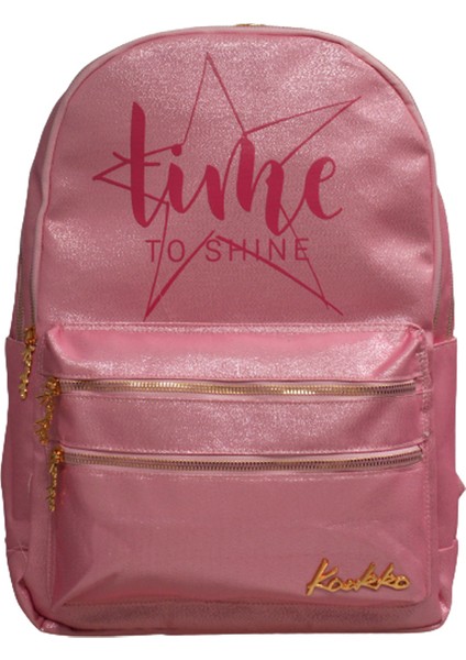 Simli Pembe Sırt Çantası K1390