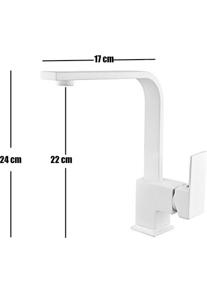 Beyaz Karayel Kare Lavabo Bataryası