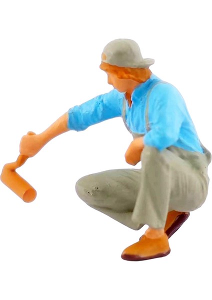 1/87 Minyatür Insanlar Model Rakamlar Dıy Projeleri Sokak Sahnesi Mavi Gri Için Ressam (Yurt Dışından)