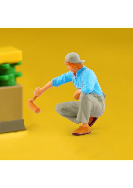 1/87 Minyatür Insanlar Model Rakamlar Dıy Projeleri Sokak Sahnesi Mavi Gri Için Ressam (Yurt Dışından)