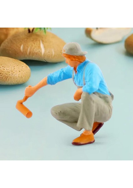 1/87 Minyatür Insanlar Model Rakamlar Dıy Projeleri Sokak Sahnesi Mavi Gri Için Ressam (Yurt Dışından)