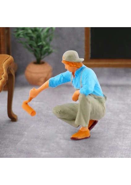 1/87 Minyatür Insanlar Model Rakamlar Dıy Projeleri Sokak Sahnesi Mavi Gri Için Ressam (Yurt Dışından)