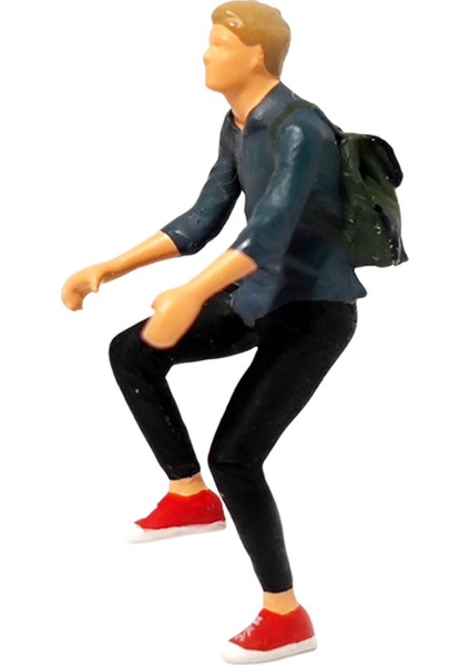 1:64 Ölçekli Boyalı Insanlar Diorama Sahne Düzeni Minik Insanlar Koyu Mavi (Yurt Dışından)