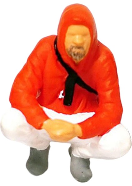 Reçine 1:64 Ölçekli Insanlar Figürinler Araba Modeli Figürinler Sokak Sahnesi Dıy Modeli Turuncu (Yurt Dışından)