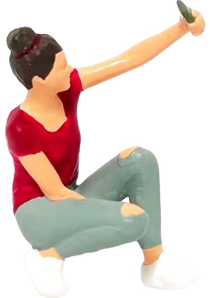 Reçine 1:64 Ölçekli Insanlar Figürinler Araba Modeli Figürinler Sokak Sahnesi Dıy Modeli Kırmızı (Yurt Dışından) fiyatları