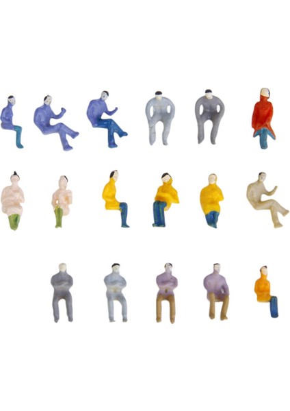 100X 1: 100 Tt Plastik Tren Demiryolu Boyalı Insanlar Sandtable Diorama Rakamlar (Yurt Dışından)