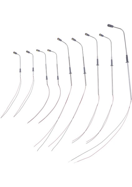 10'lu 1:75 Ölçekli Stree Modeli Işık Mini Lamppost Mikro Peyzaj Dekorları Için (Yurt Dışından) indirimleri