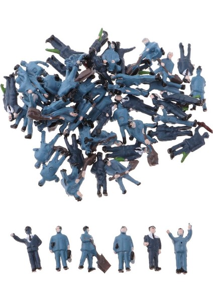 1/150 Renkli Işçi Action Figure N Ölçekli Tren Demiryolu Düzeni Dekor (Yurt Dışından)